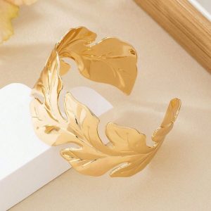 botanical leaf cuff